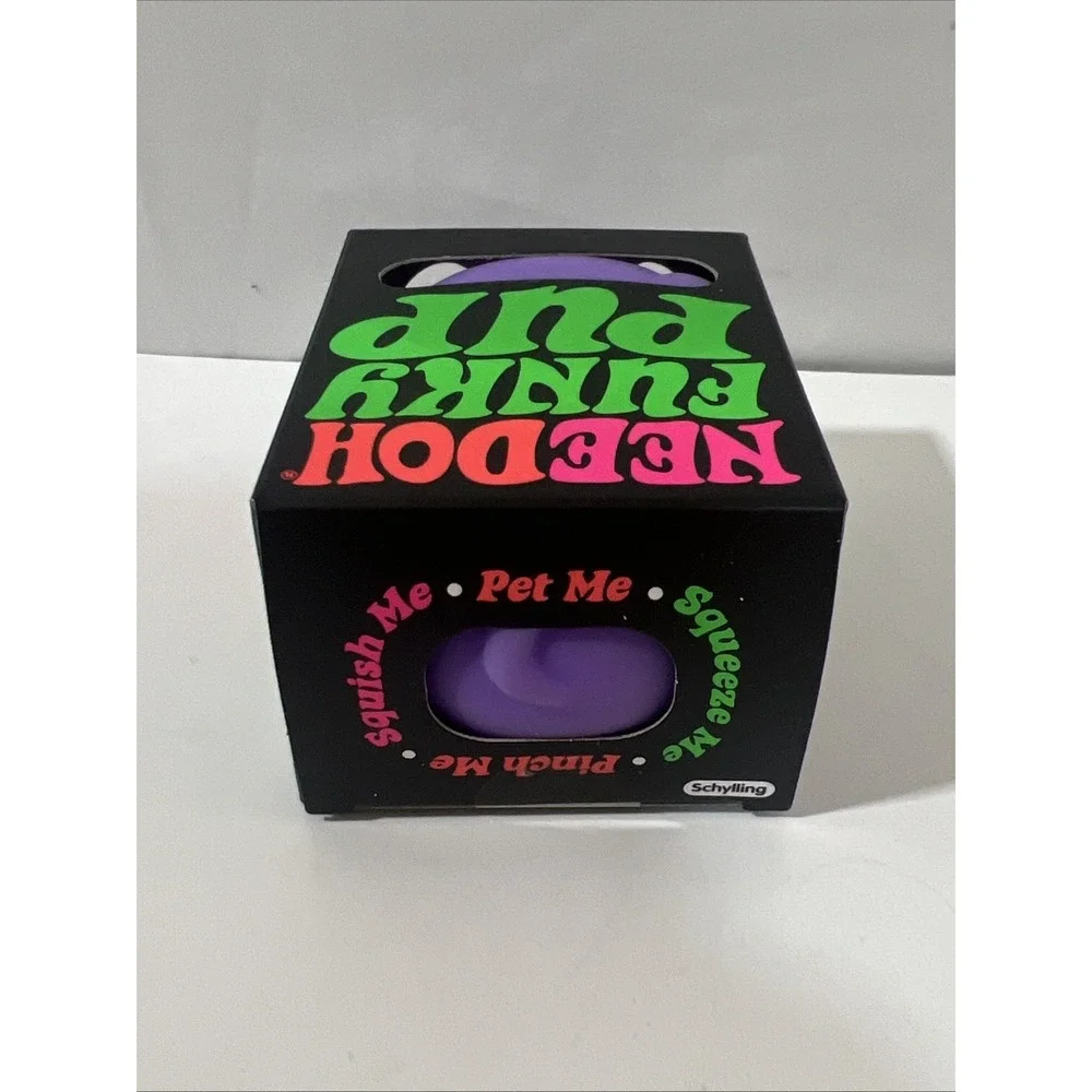 Authentic NEEDOH Funky Pup Puppy DOG Nee Doh Stress Ball SQUISHY Fidget Purple